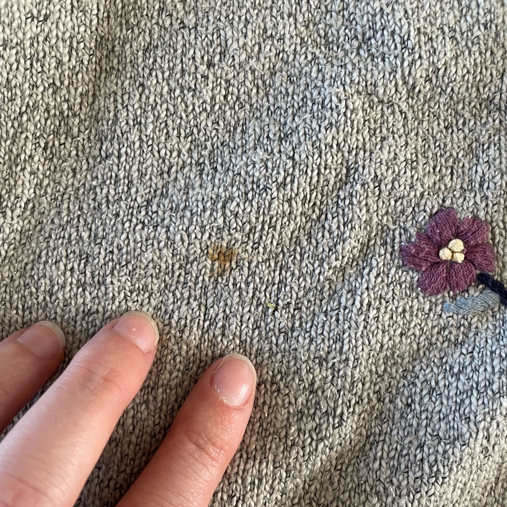 Northern Reflections Embroidered Gray Cardigan - Picture 3 of 6